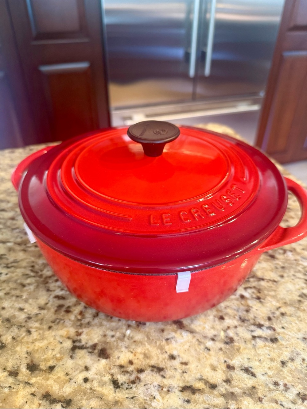 Le Creuset Red Ombre Enamel Cast Iron Dutch Oven